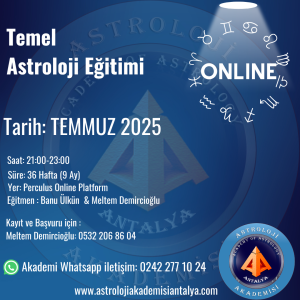 Temel Astroloji Eğitimi Temmuz 2025 Sınıfı