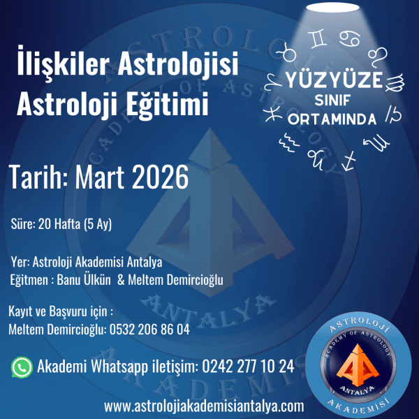 2 İLİŞKİLER ASTROLOJİSİ YÜZ YÜZE SINIFI
