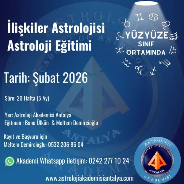 İLİŞKİLER ASTROLOJİSİ YÜZ YÜZE SINIFI